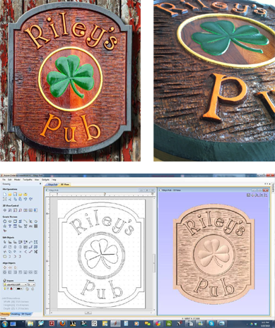 Custom Carved Pub Sign